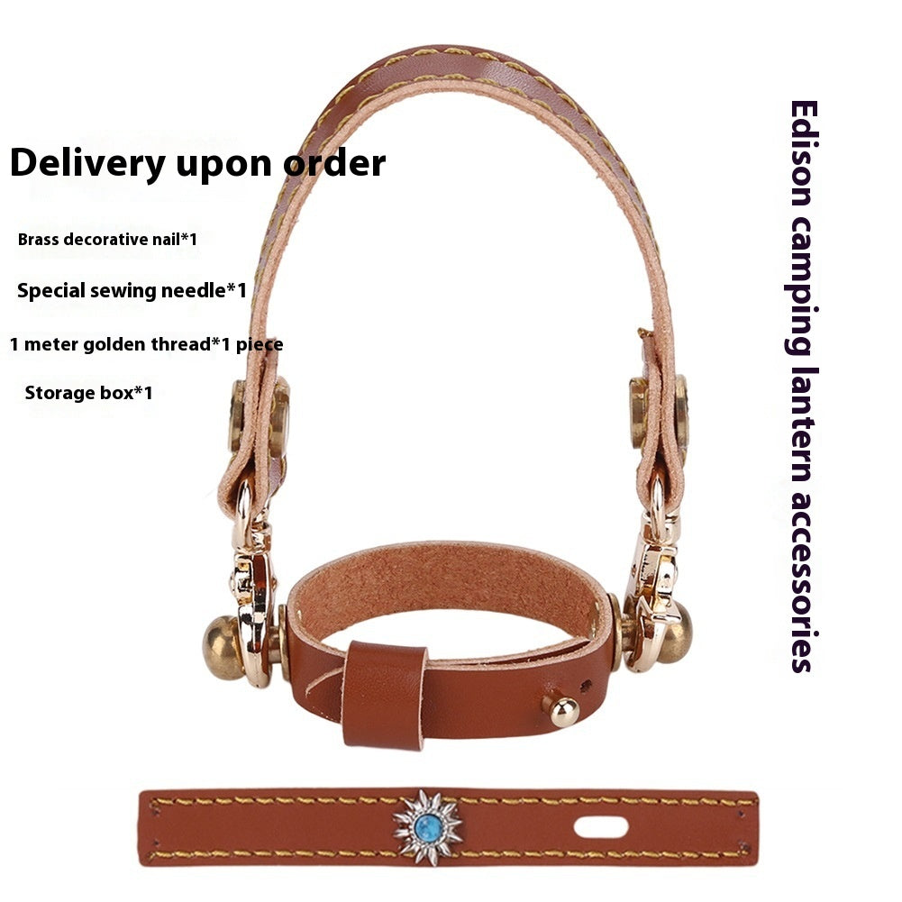 Illuminate Your Adventures with Our Camping Lantern Leather Hang Rope 3-Piece Suit