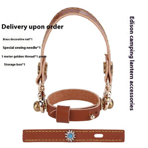 Illuminate Your Adventures with Our Camping Lantern Leather Hang Rope 3-Piece Suit