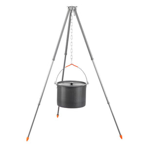 Unleash Your Outdoor Culinary Skills with the Fire Pit Hanging Pot Tripod