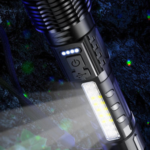 Illuminate Your Adventures with the White Laser Waterproof Strong Light Flashlight