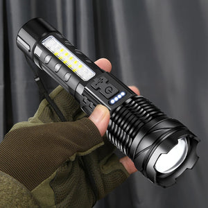 Illuminate Your Adventures: The White Laser Waterproof Strong Light Flashlight