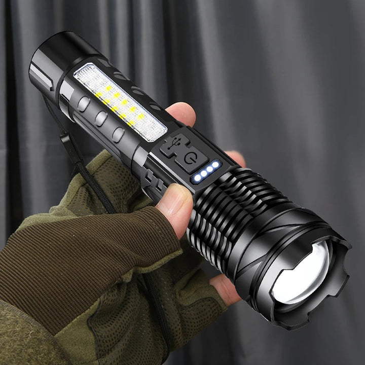 Illuminate Your Adventures: The White Laser Waterproof Strong Light Flashlight