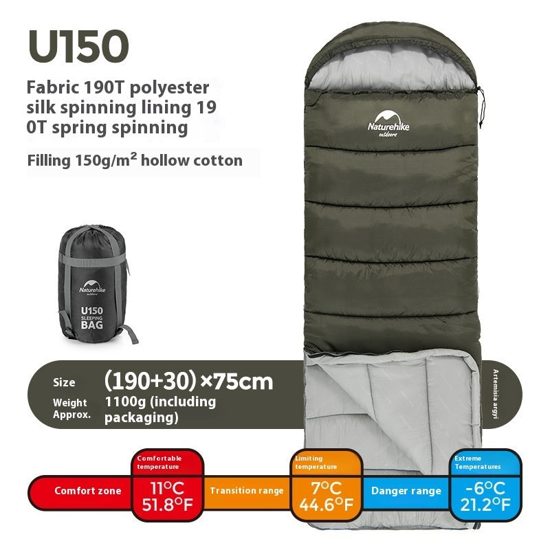 Envelope Style Easy Access, Hooded Sleeping Bag