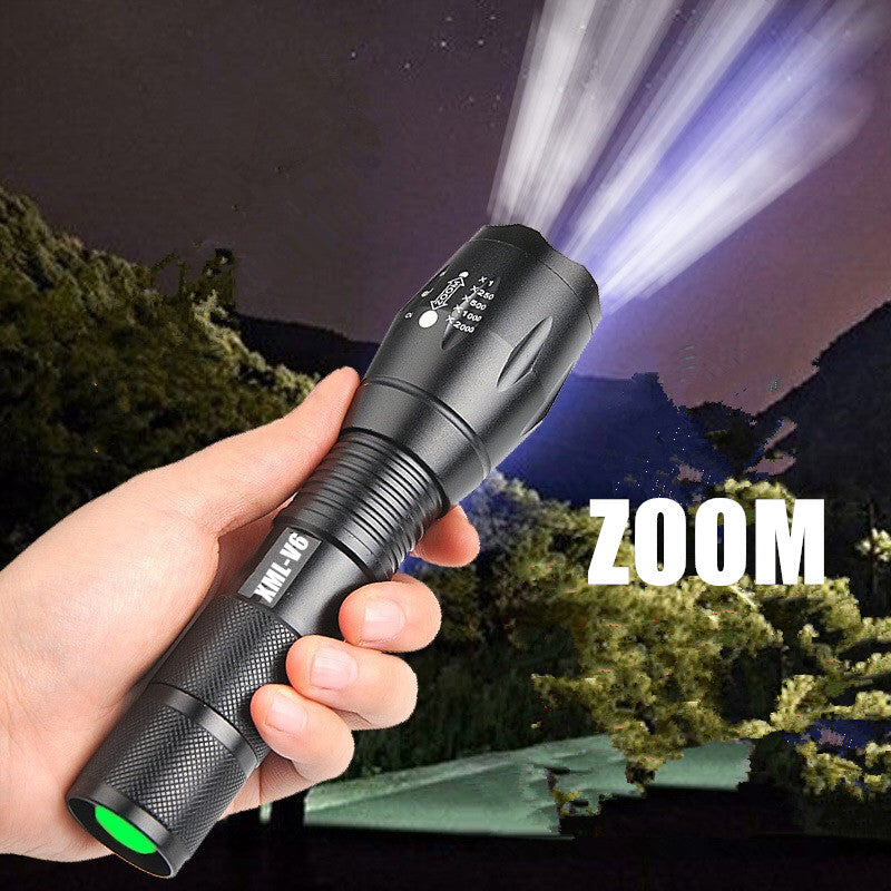 Compact LED Zoom Torch - Versatile Portable Flashlight