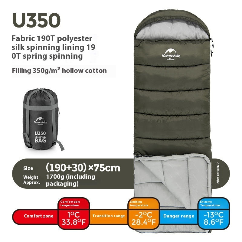 Envelope Style Easy Access, Hooded Sleeping Bag