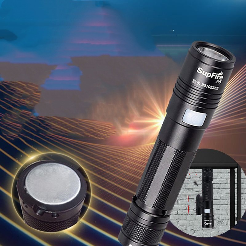 Compact 10W Mini LED Portable Flashlight with USB Charging