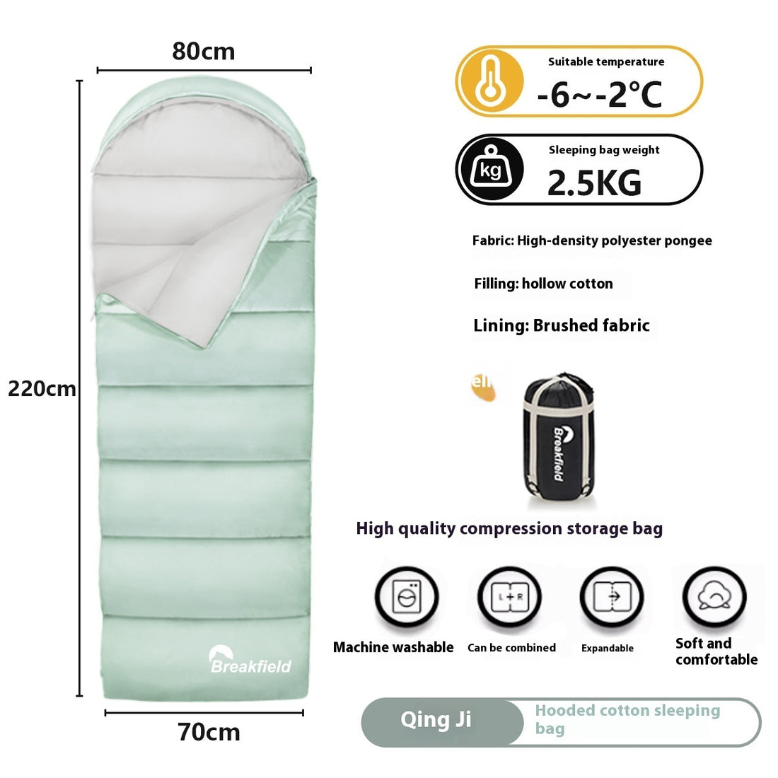 Waterproof Cotton Sleeping Bag With Options