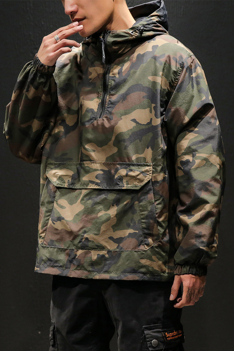 Men's Plus Size Double-Sided Camouflage Jacket