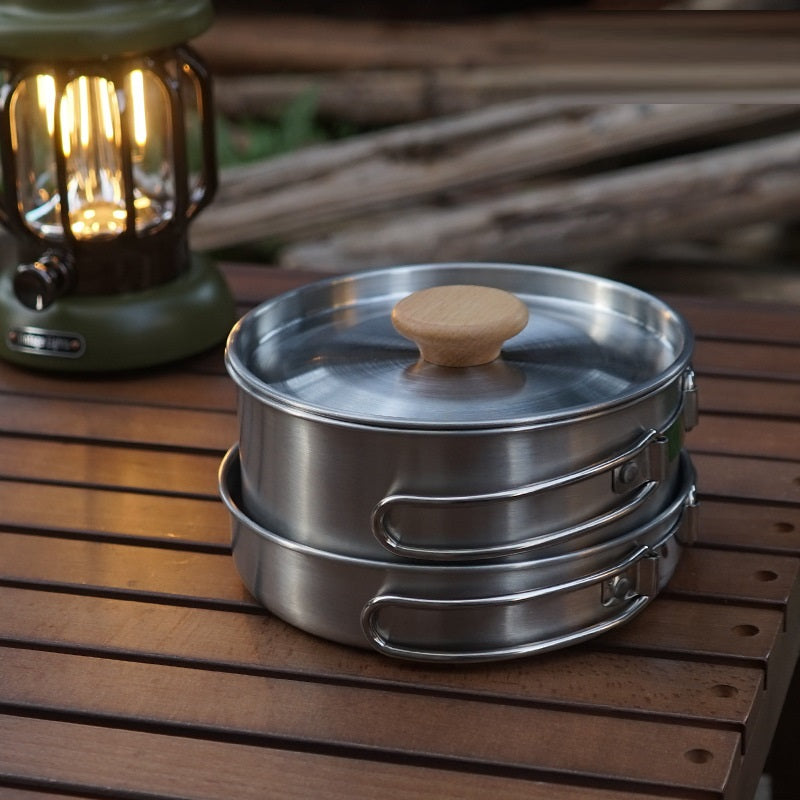 Stainless Steel Folding Handle Pot