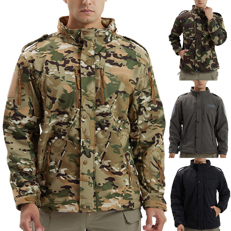 Men's Fleece Jacket Camouflage Waterproof