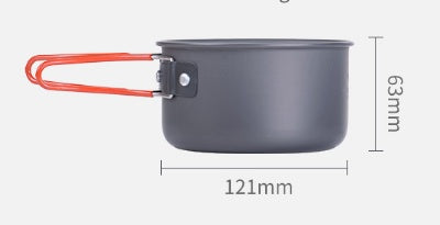 Portable Four-in-One Aluminum Cookware Set for Camping