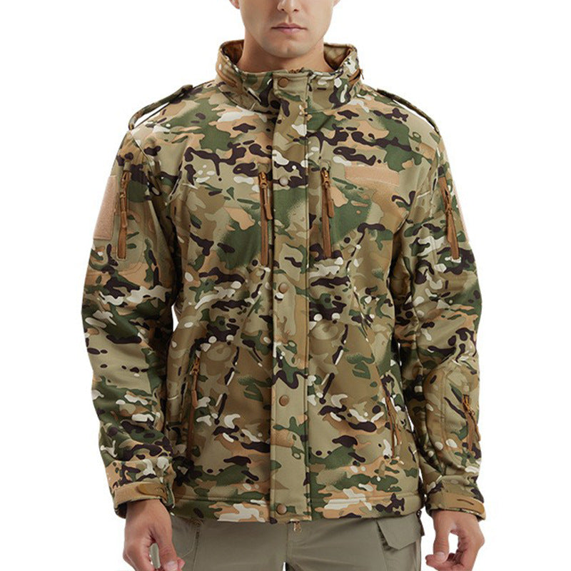 Men's Fleece Jacket Camouflage Waterproof