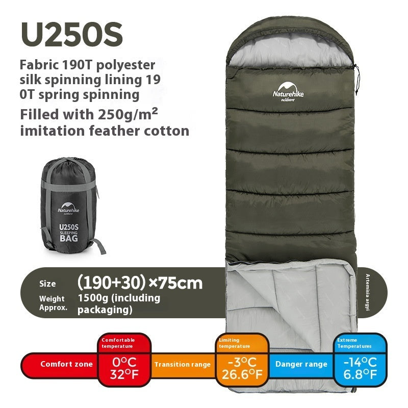 Envelope Style Easy Access, Hooded Sleeping Bag