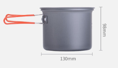 Portable Four-in-One Aluminum Cookware Set for Camping