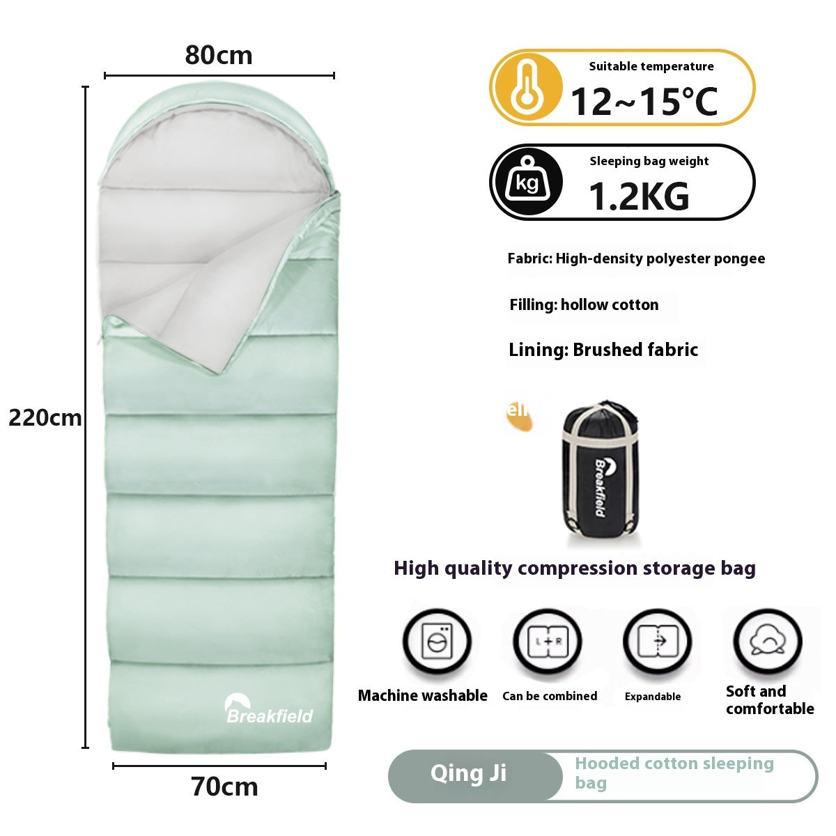 Waterproof Cotton Sleeping Bag With Options