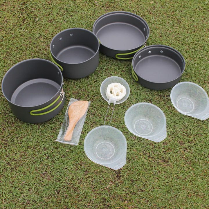 Versatile Non-Stick Camping Cookware Set for Outdoor Cooking