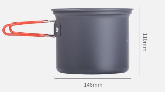 Portable Four-in-One Aluminum Cookware Set for Camping