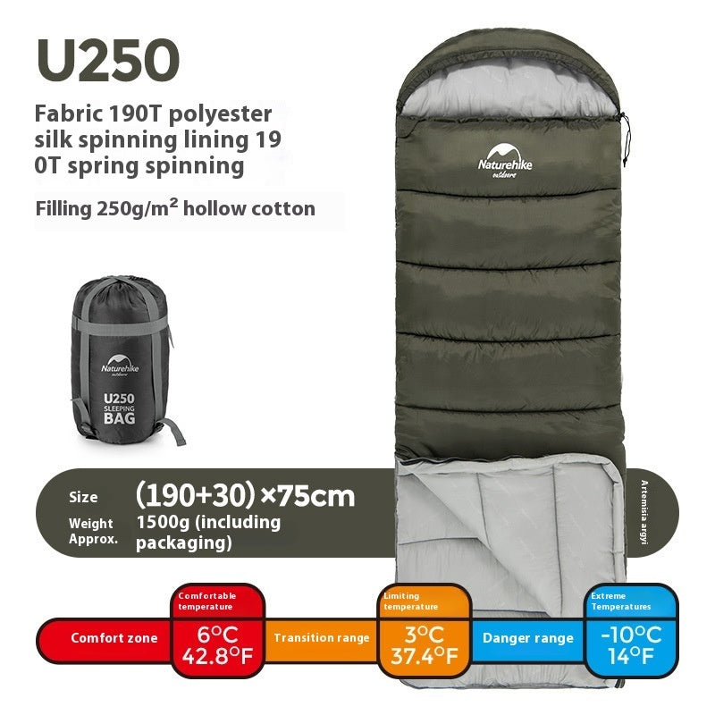 Envelope Style Easy Access, Hooded Sleeping Bag