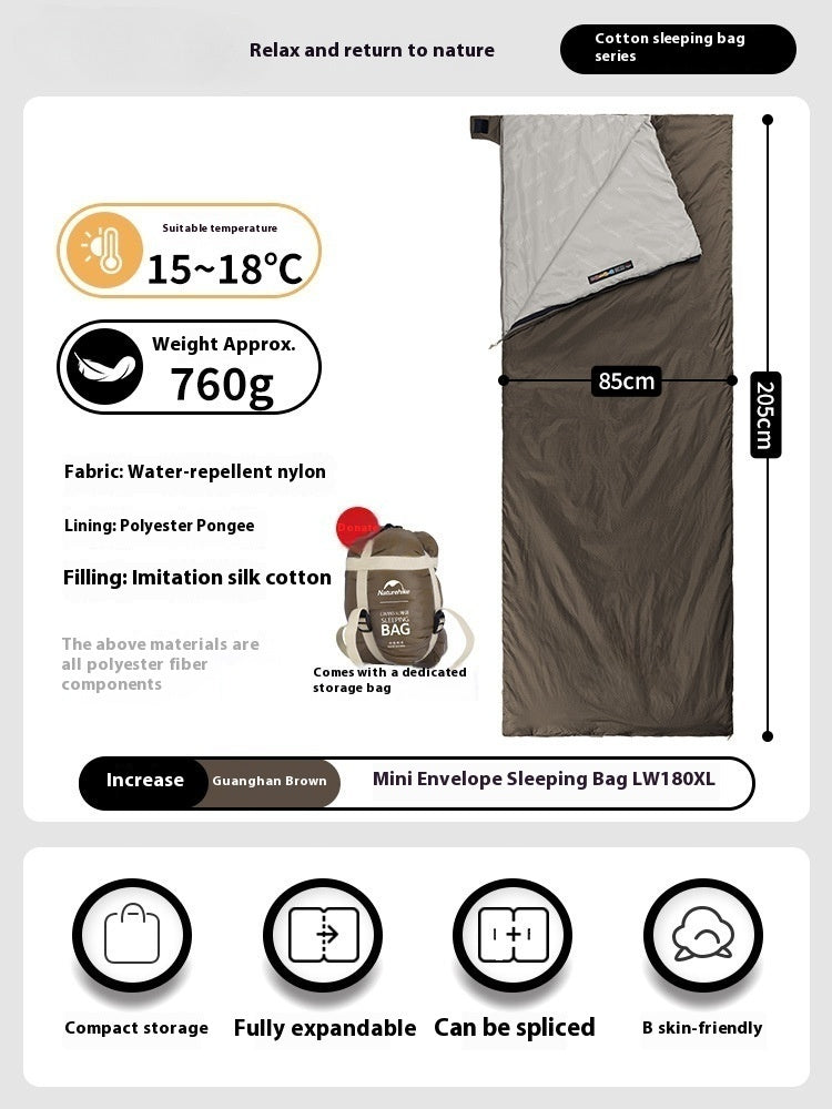 Lightweight Summer Envelope Sleeping Bag