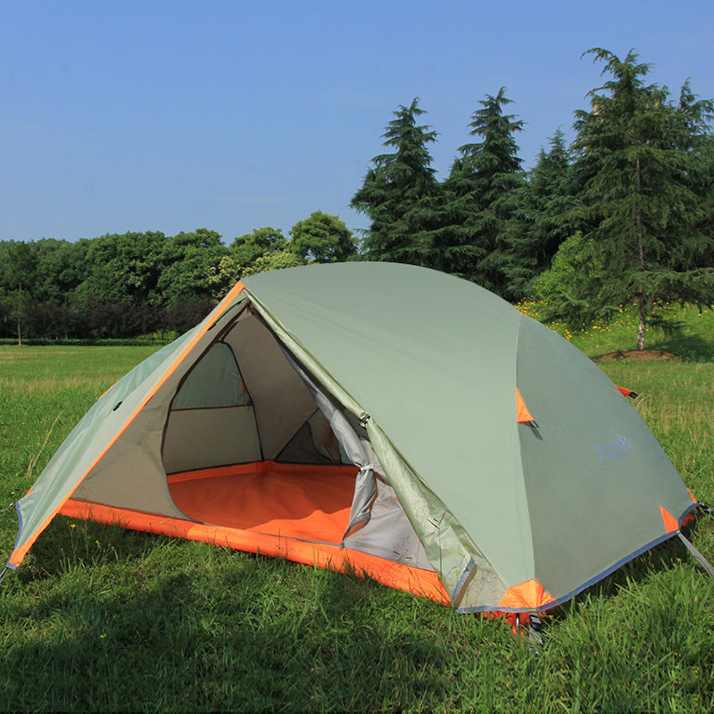 Outdoor Double Layer Aluminum Pole Tent