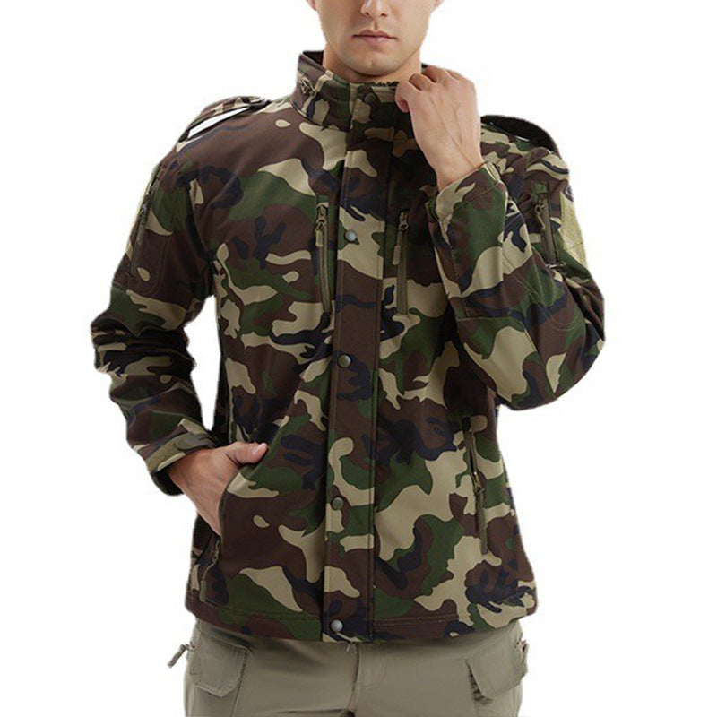 Men's Fleece Jacket Camouflage Waterproof