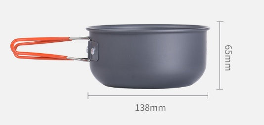 Portable Four-in-One Aluminum Cookware Set for Camping