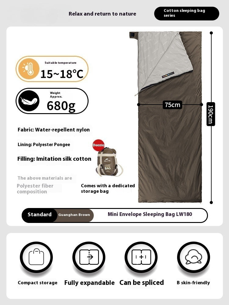 Lightweight Summer Envelope Sleeping Bag