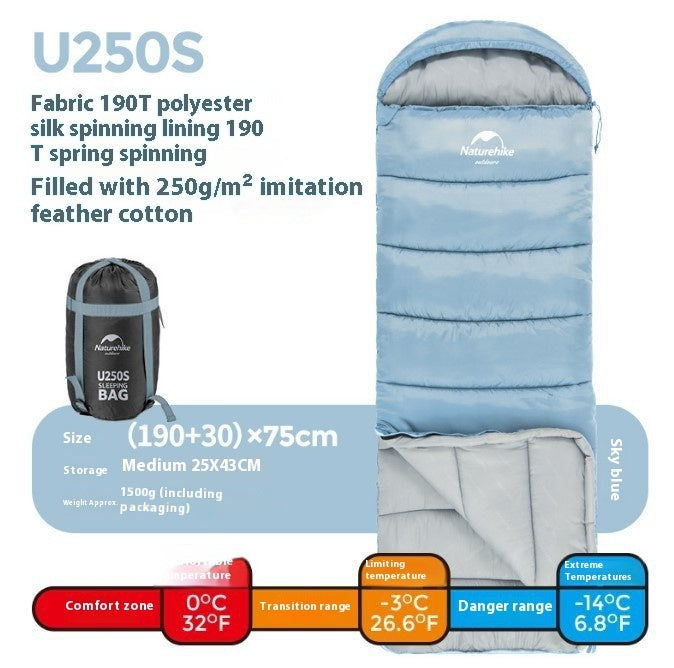 Envelope Style Easy Access, Hooded Sleeping Bag