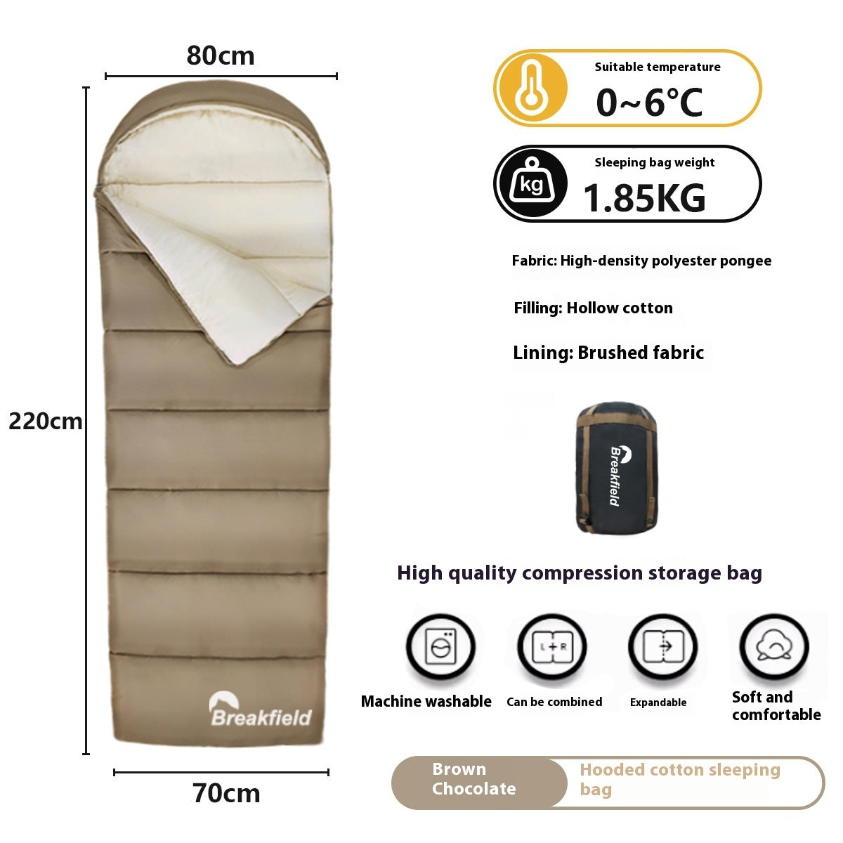 Waterproof Cotton Sleeping Bag With Options