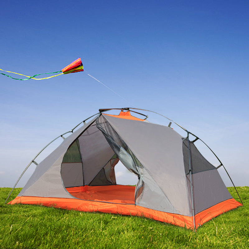 Outdoor Double Layer Aluminum Pole Tent