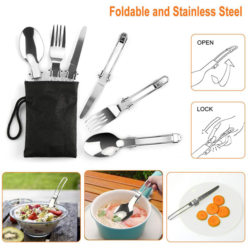Portable Complete Cookware Set for Easy Storage and Travel