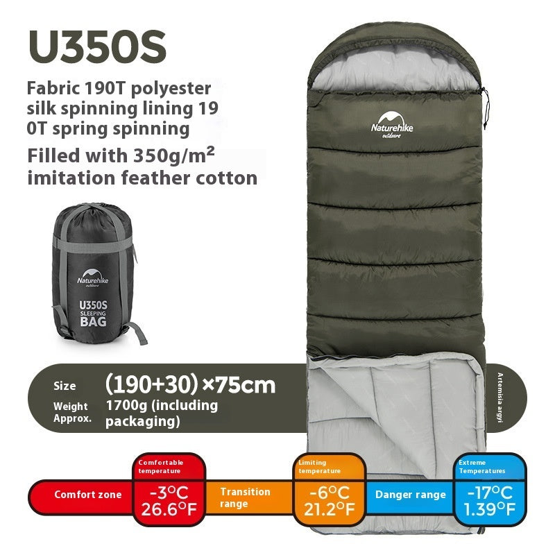 Envelope Style Easy Access, Hooded Sleeping Bag