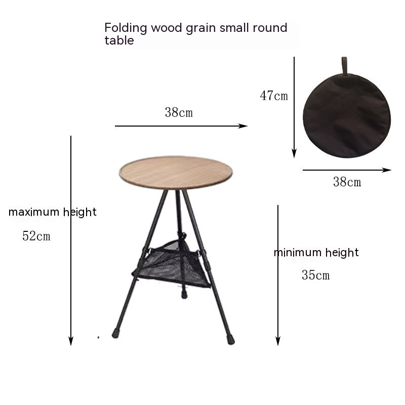 Camping Folding Aluminum Alloy Tripod Table