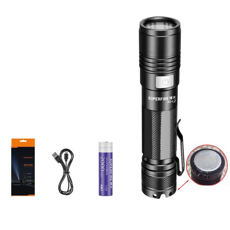 Compact 10W Mini LED Portable Flashlight with USB Charging