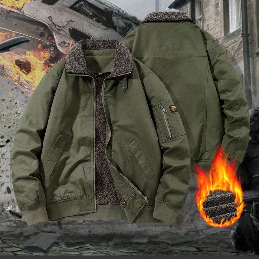 Fleece-lined And Thickened Cotton Jacket