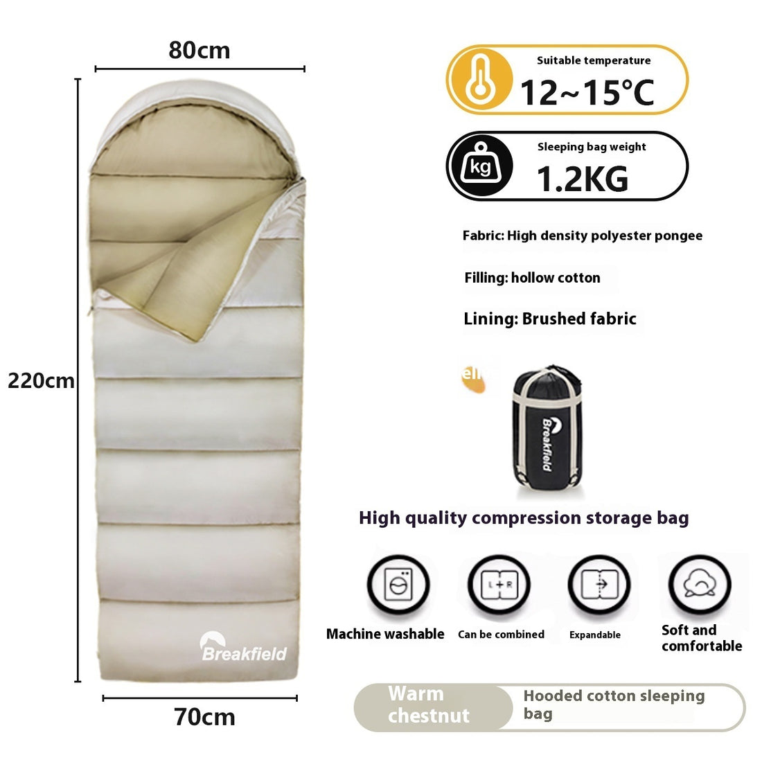 Waterproof Cotton Sleeping Bag With Options