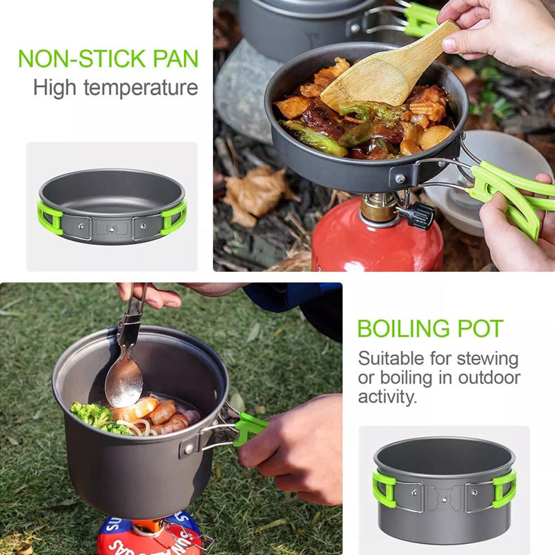 Portable Complete Cookware Set for Easy Storage and Travel