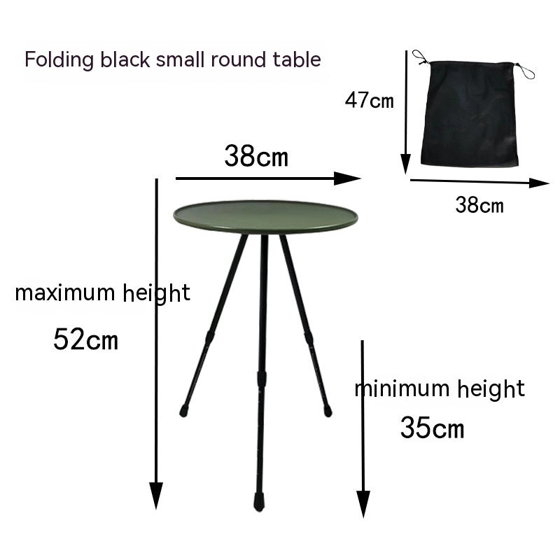 Camping Folding Aluminum Alloy Tripod Table